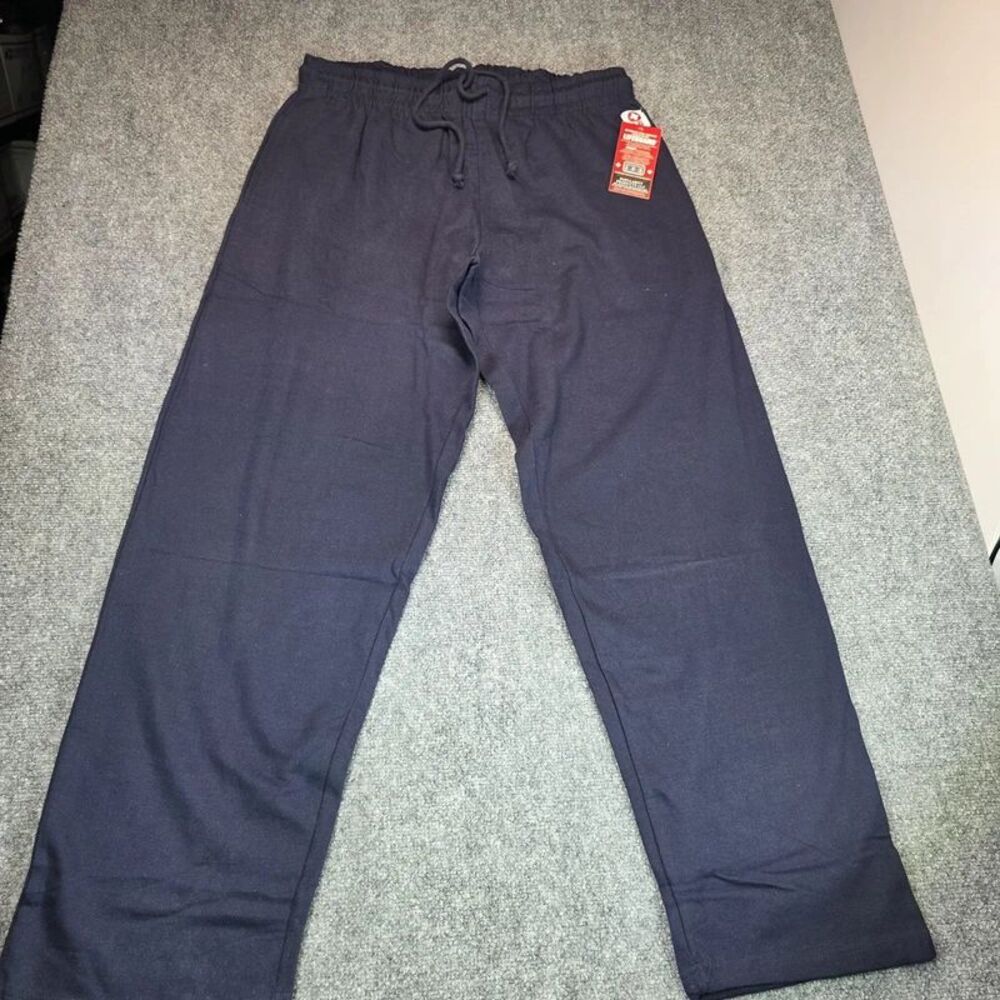 Men’s Wide Leg Navy Drawstring Sweatpants Size XL
